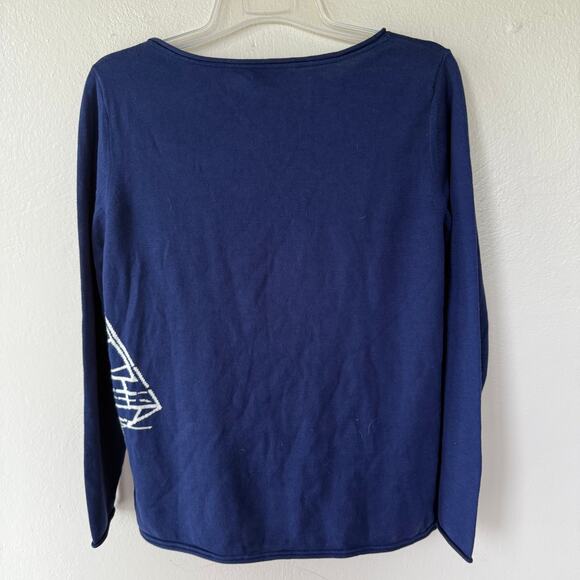 Vineyard Vines Blue White Sailing Crewneck sweater size M - Picture 7 of 9